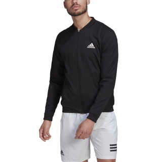 adidas Tennis-Trainingsjacke Stretch Woven (Stretchmaterial, feuchtigkeitsabsorbierend) #22 schwarz Herren